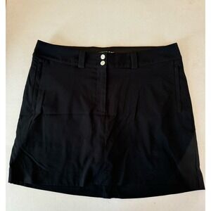 Nike Golf Skort Womens 14 Black Performance Dri-Fit Active Tennis Pickleball